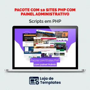 Pacote com 10 Sites PHP com painel administrativo