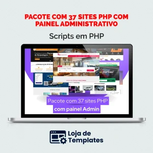 Pacote com 37 Sites PHP com painel administrativo