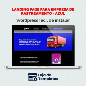Landing Page para empresa de rastreamento veicular ou monitoramento azul