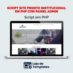 Script site pronto institucional em PHP com painel admin