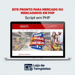 Site pronto para mercado ou mercadinho em PHP
