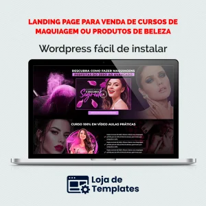 Landing page para venda de cursos de maquiagem ou produtos de beleza