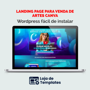 Landing page para venda de artes Canva