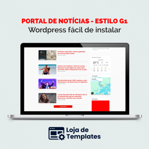 Template de Portal de Notícias Estilo G1 – Completo e Profissional