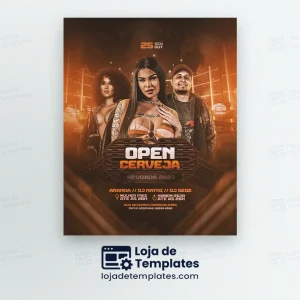 Flyer Open Cerveja PSD